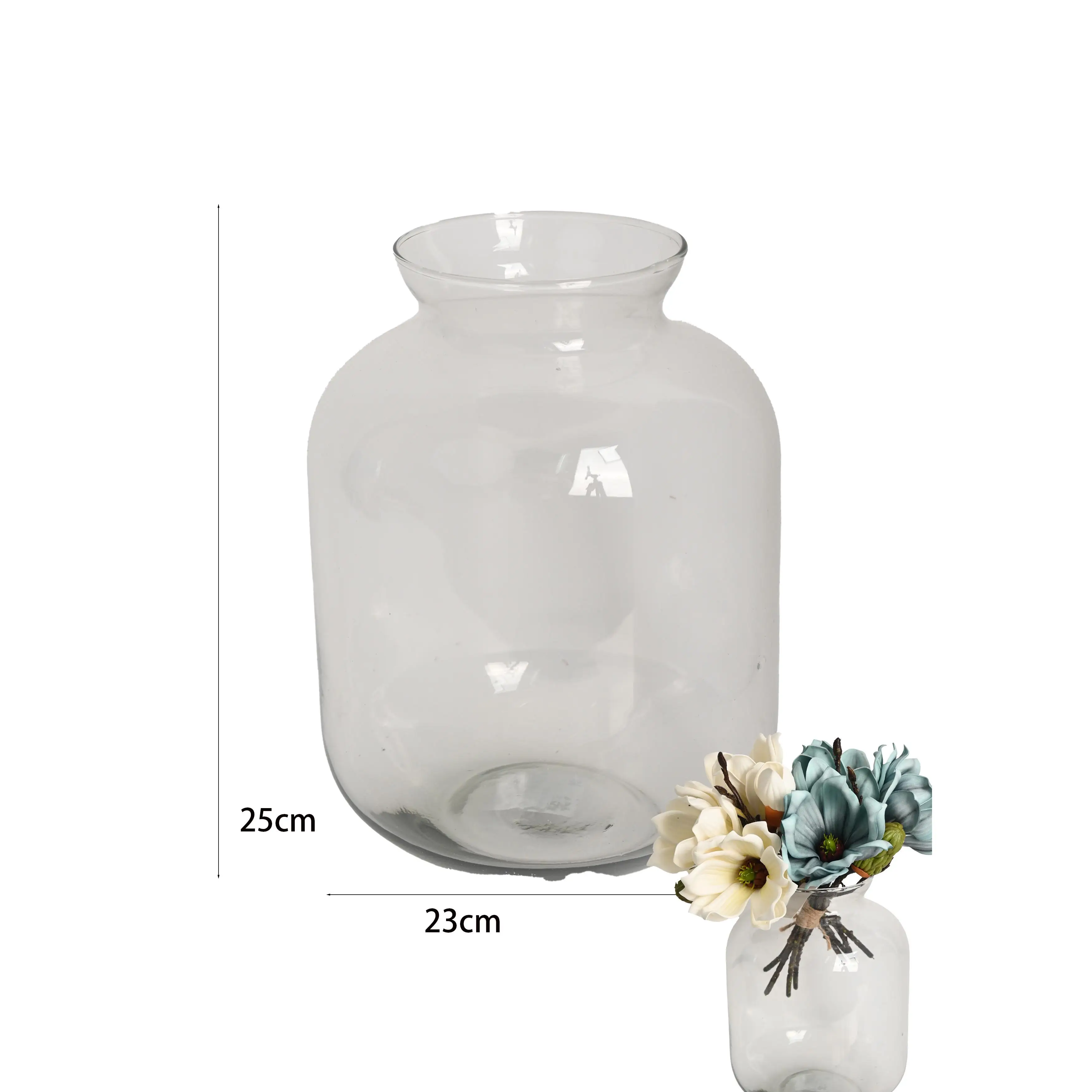 Poenia Arte Floral - Florero Cristal 23CM - REF 8435525748571 - Elegante Diseño - Alta Calidad