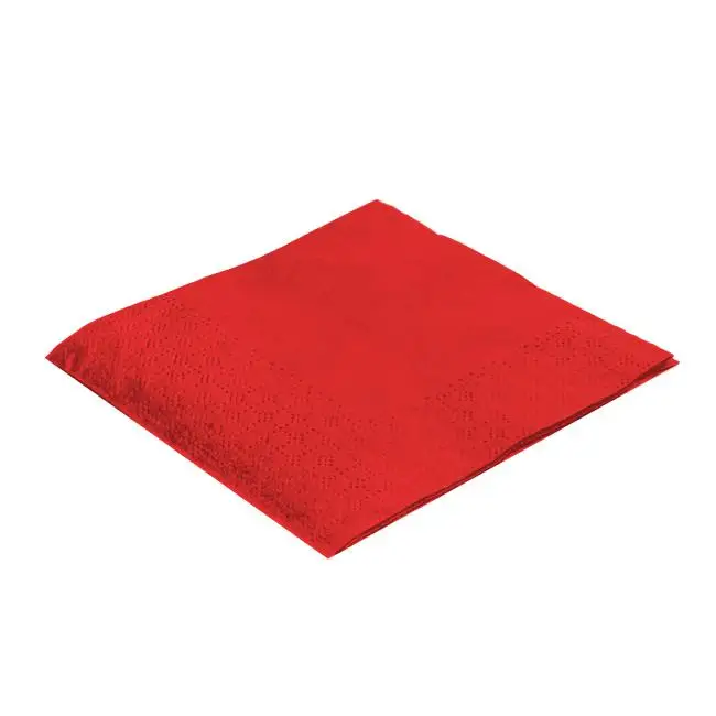 MONOUSO | Servilleta Cocktail de Papel 20x20cm Roja (100 Uds)