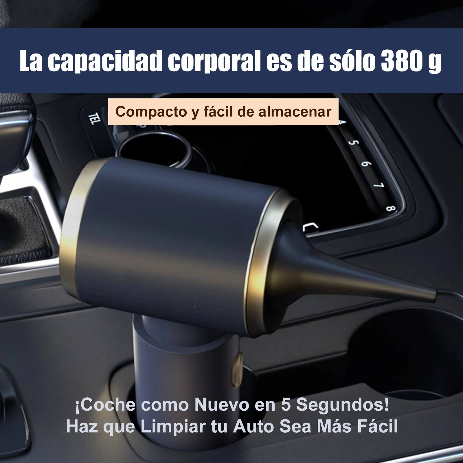 ENERFERO - Cordless Handheld Vacuum for Car, Portable Multifunctional 3-in-1 Vacuum for Car and Home, Strong Suction - handheld vacuum cleaner