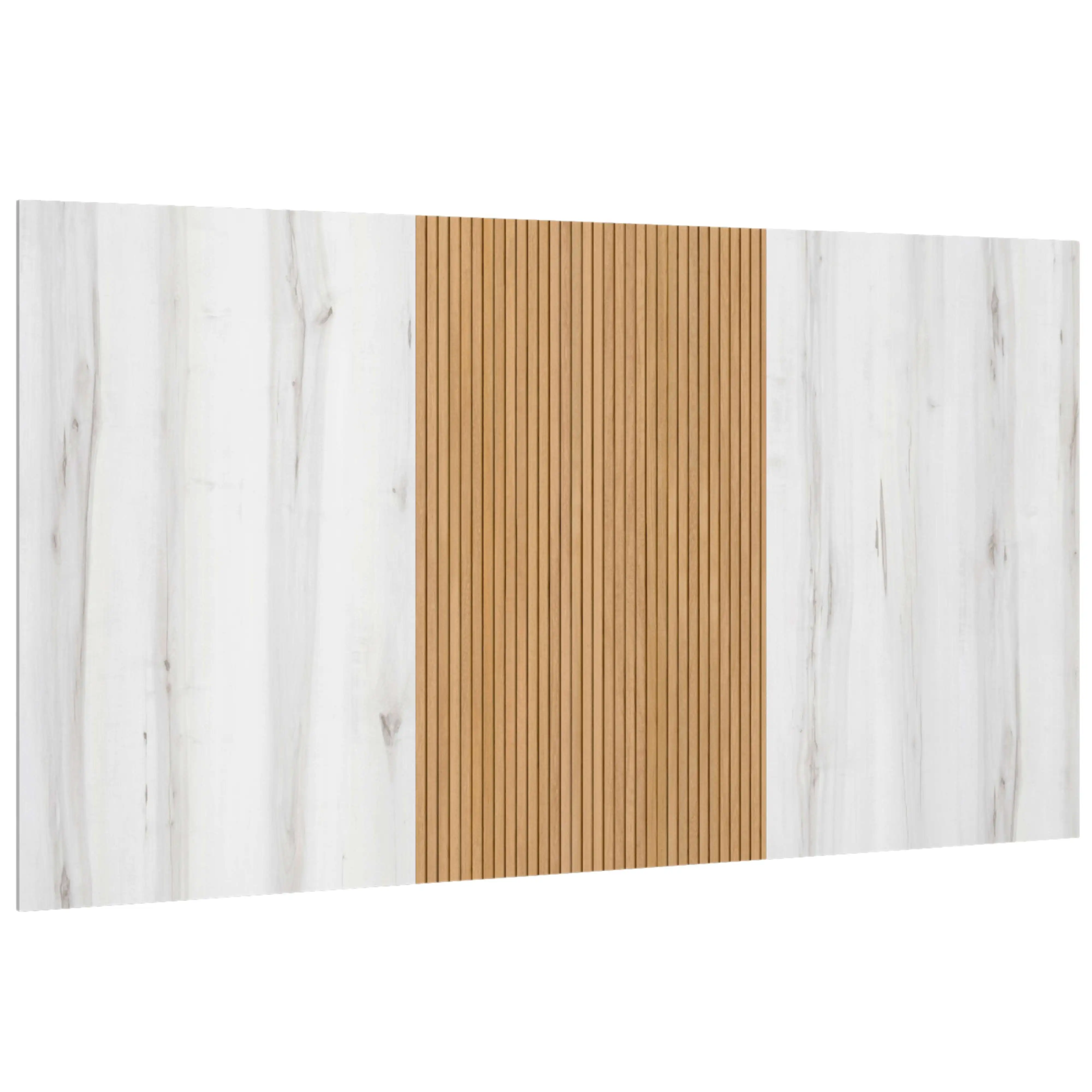 Miroytengo Cabecero De Cama Arles Blanco Albo y Roble Rayado 159 cm