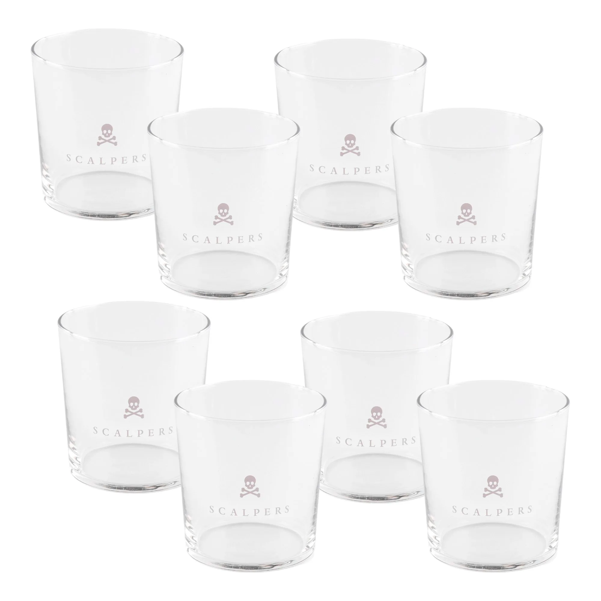 Scalpers Home Set de 8 vasos de agua de cristal, capacidad 35cl - Utensilios de cocina y comedor