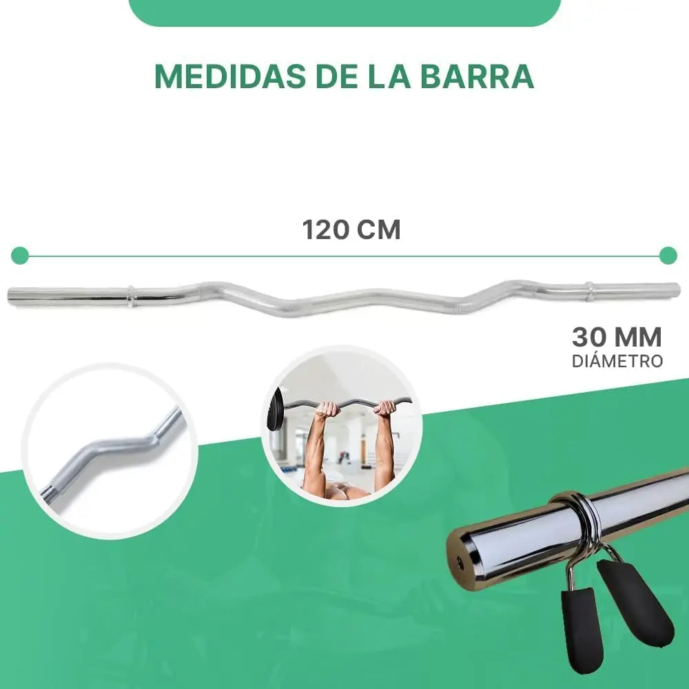 30 mm weight bar for bodybuilding – disc bar for strength training and body pump – home or professional gym #3