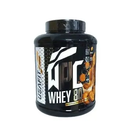 Proteína Whey 80 2kg - Whey Protein - USAFIT - Concentrado de proteína de suero WHEYCO®. La mejor calidad para la recuperación muscular. Bajo en grasas, sin azucares añadidos.
