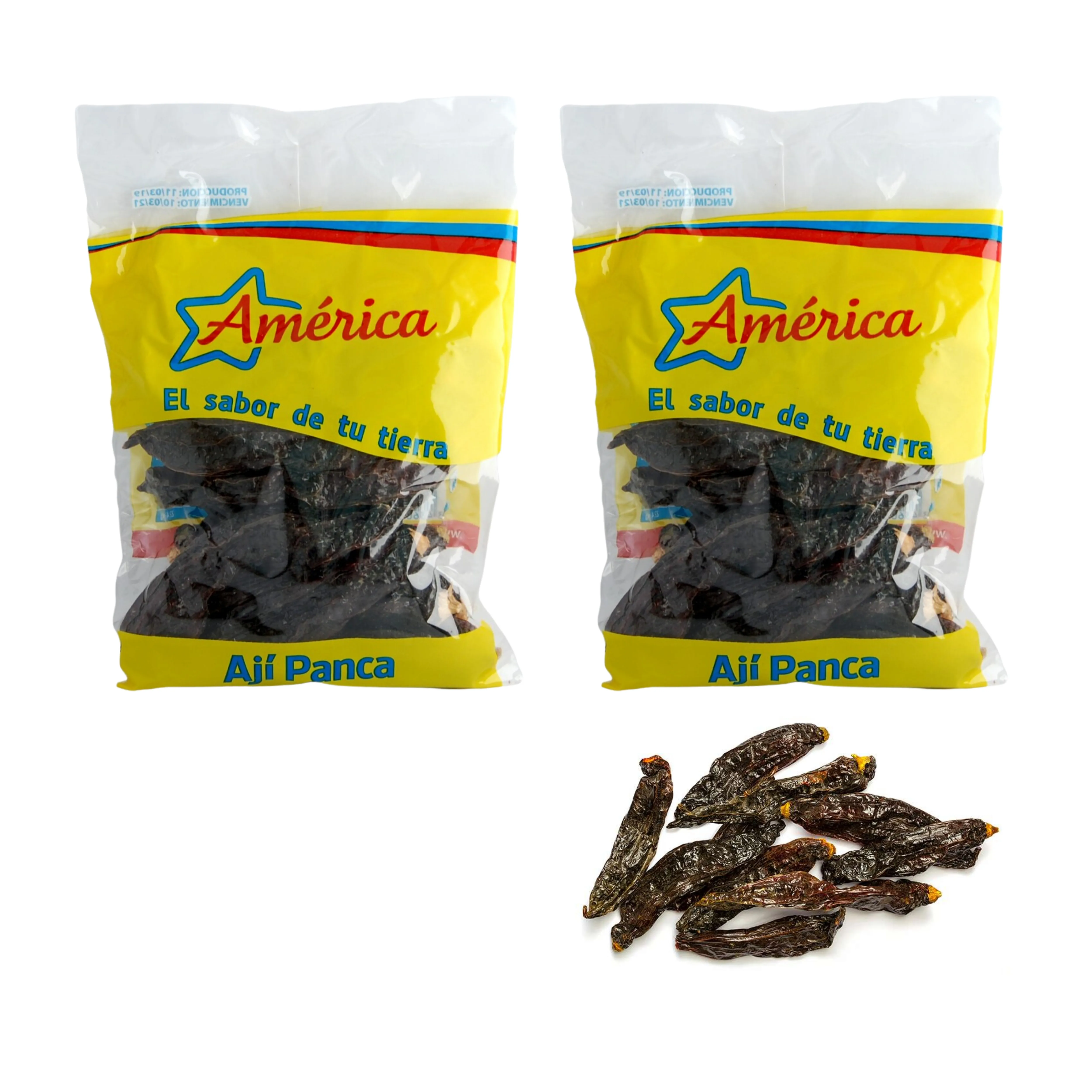 2 BOLSAS DE AJI PANCA 100G. AMERICA.DE PERU