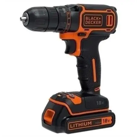 Black & Decker BDCDC18B-QW Taladro-taladradora 18 V con 2 baterías de 1,5 Ah