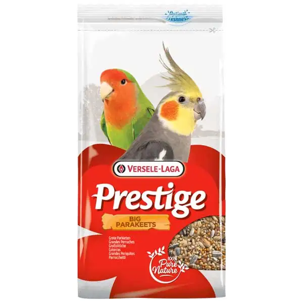 Versele-Laga Prestige food for Agapornis, nymphs and parrots with natural and nutritious ingredients