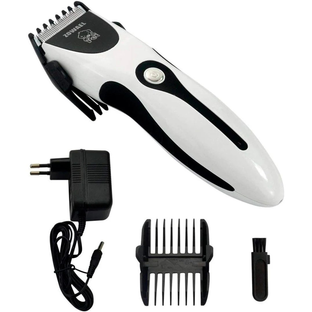 Cortapelo Eléctrico Inalámbrico para Mascotas | Maquinilla Profesional para Cortar el Pelo de Perros y Gatos | Peines Ajustables de 3/6mm y 9/12 mm | Con adaptador y aceite lubricante | RevolutionLine