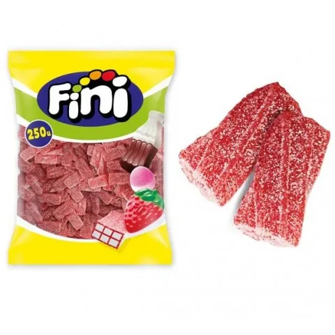 TACO TORCIDO RELLENO FRESA PICA FINI -  BOLSA 250 UNIDADES FINI