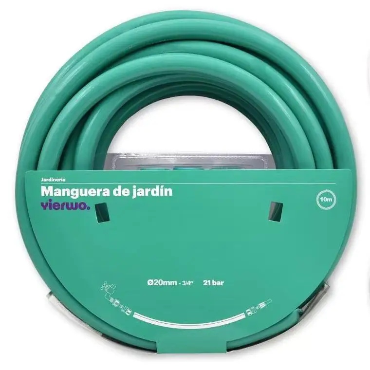 Manguera de Jardín 3/4" (20 mm) de 10 Metros con Conexiones y Boquillas para Riego - Reforzada 3 Capas, Resistencia a 21 bar