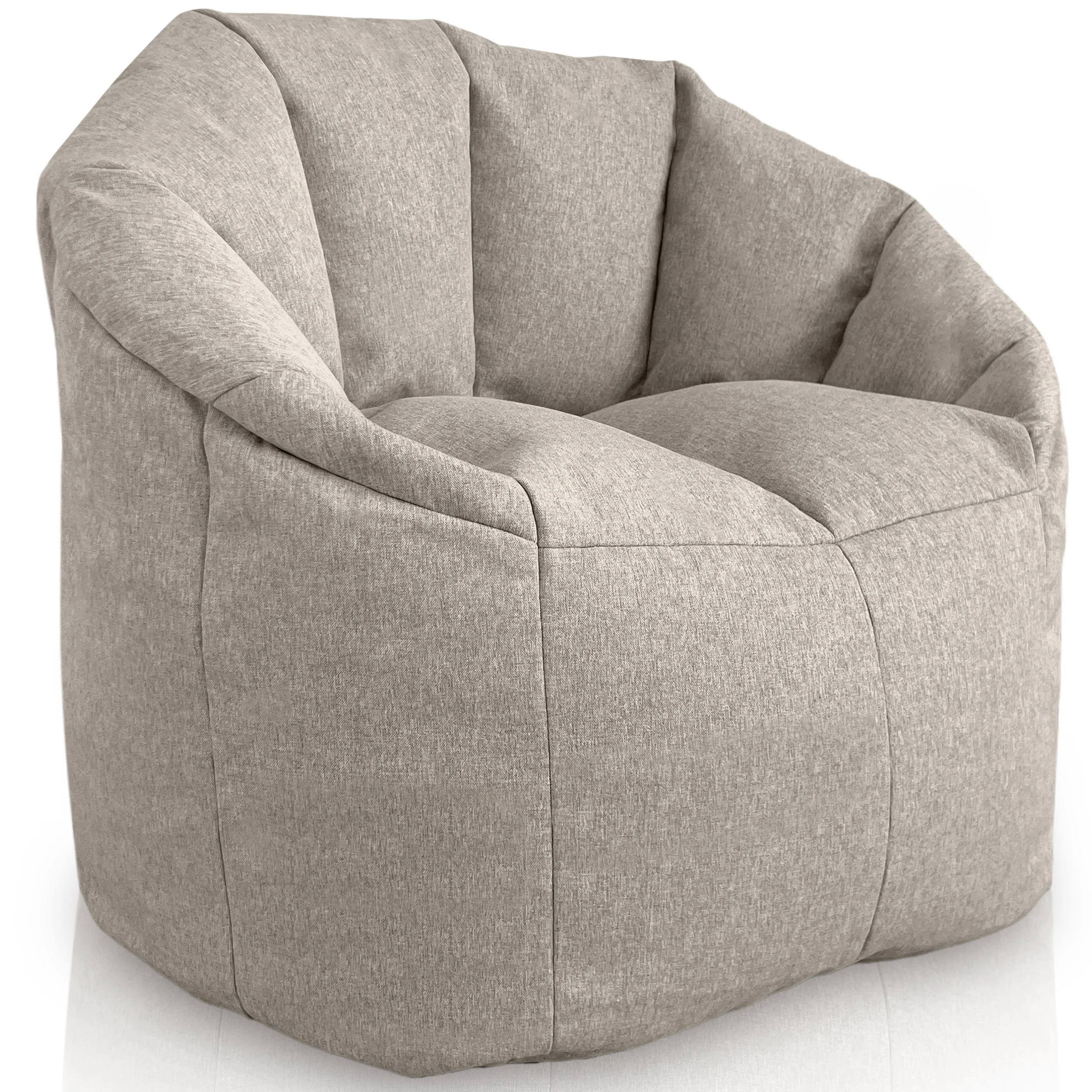 Aiire Sillon Puff de Lujo para Salon en Algodón - Sofa Puf Gigante XXL con Reposapiés de Diseño con Relleno Incluido para Relax o Gaming - Bean Bag Chair Grande