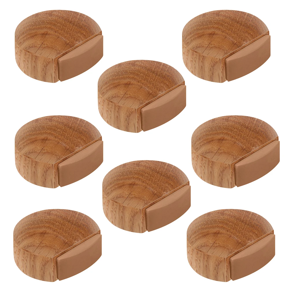 8 Un. TOPE de Puerta adhesivo en madera de roble natural 45x42MM