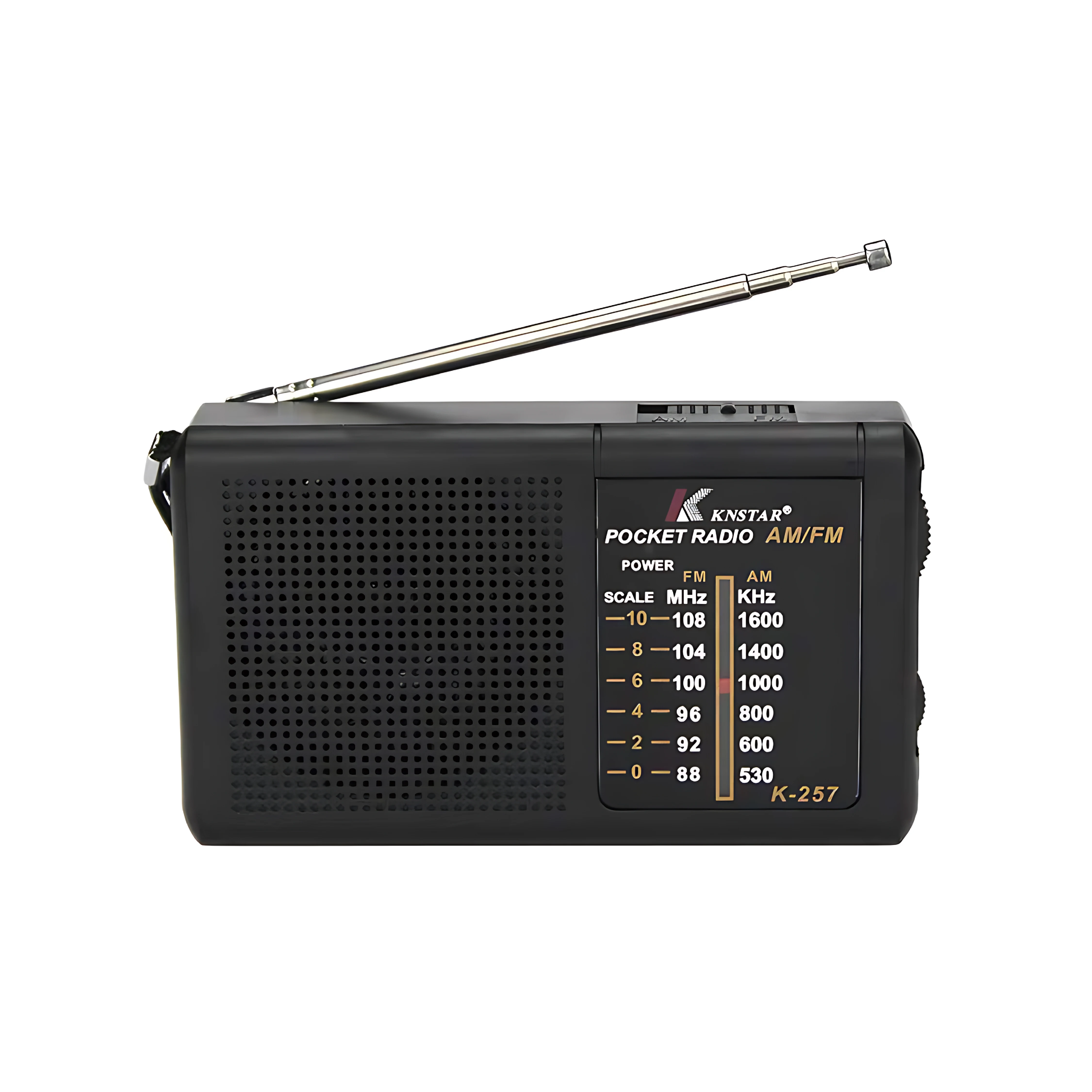 LIFA Radio tradicional FM/AM pequeño con antena telescópico, radio portátil pequeño K257