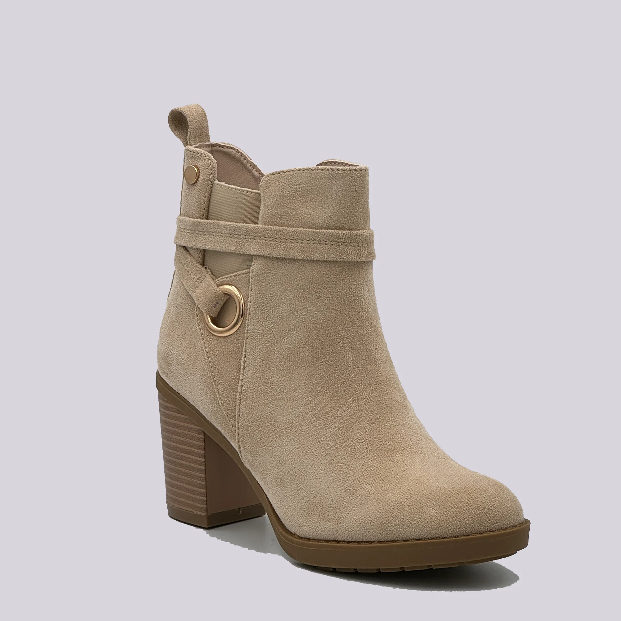 JZ Hermanos Botín con tacón alto con cierre de cremallera diseño elegante para mujer