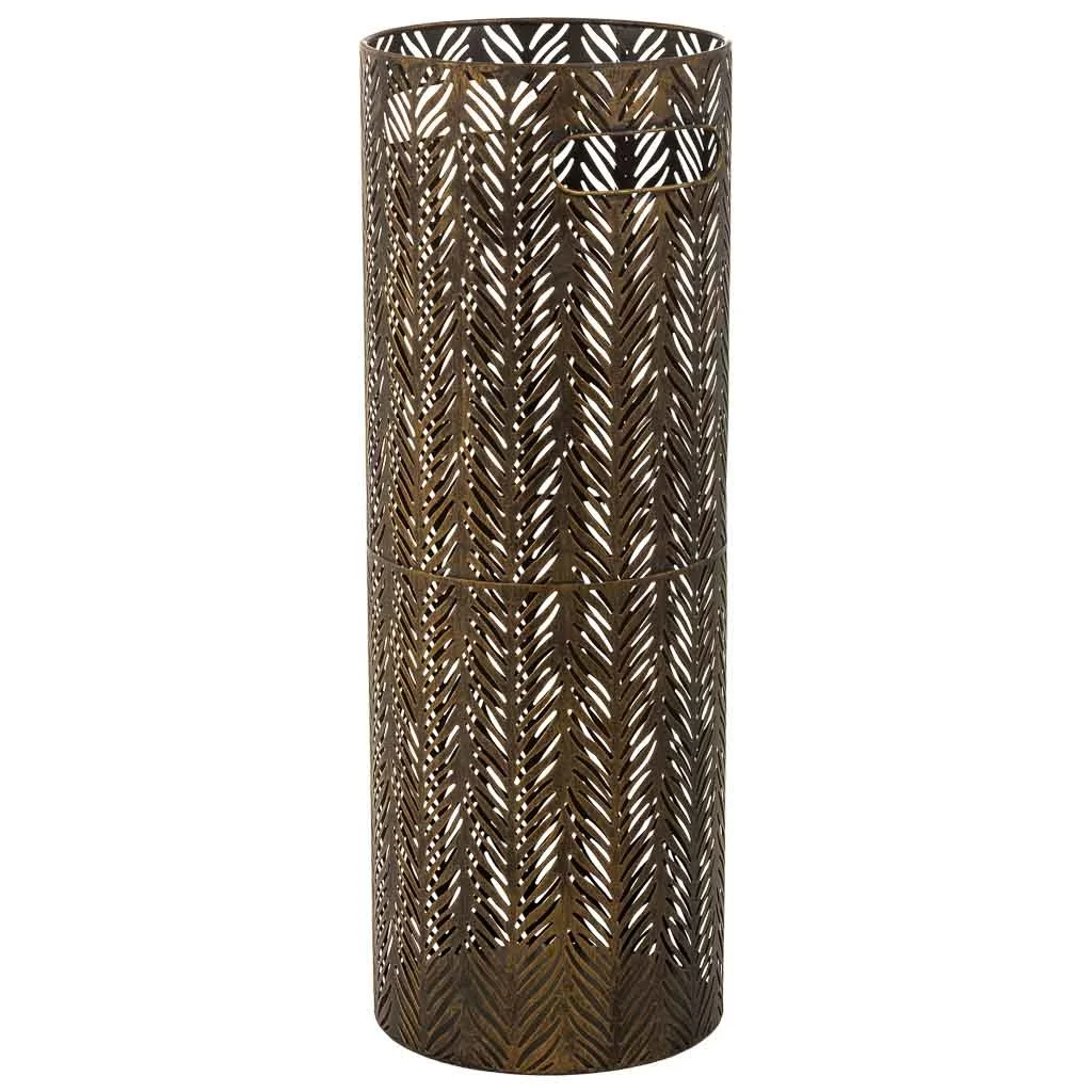 Wonderlust Deco - Paragüero redondo de metal dorado 20x20x53 Dorado 20x20x53h cm