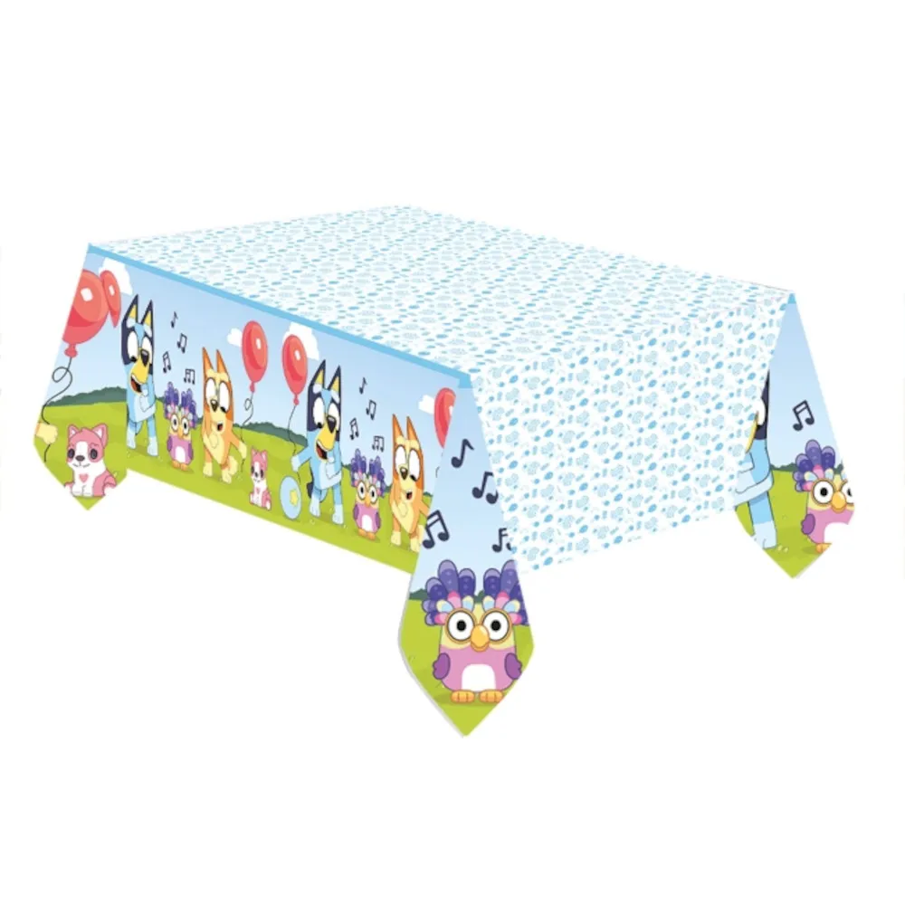 Liragram España - Mantel para Fiesta de Bluey - Papel - 120 X 180 Cms - Producto Oficial