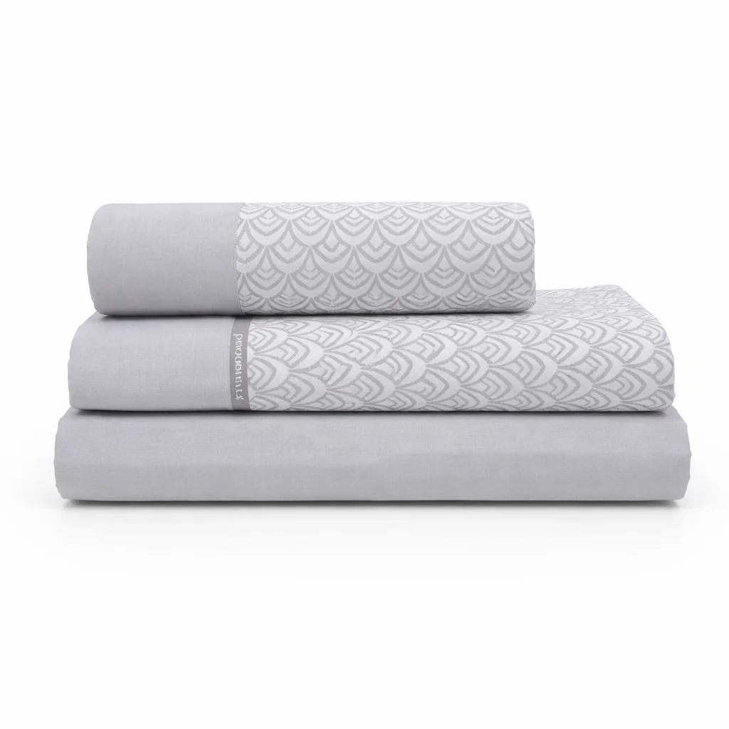 Juego de Sábanas Modelo Barbara, 100% Algodón Natural, Disponible En Dos Colores: Rosa y Gris, Para Camas 90, 105, 135 y 150 cm, Paduana.