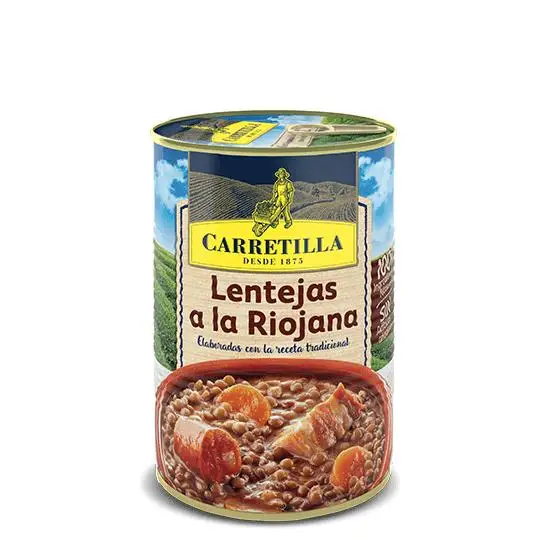 Lentejas a la riojana Carretilla 415g Pack de 12 unidades