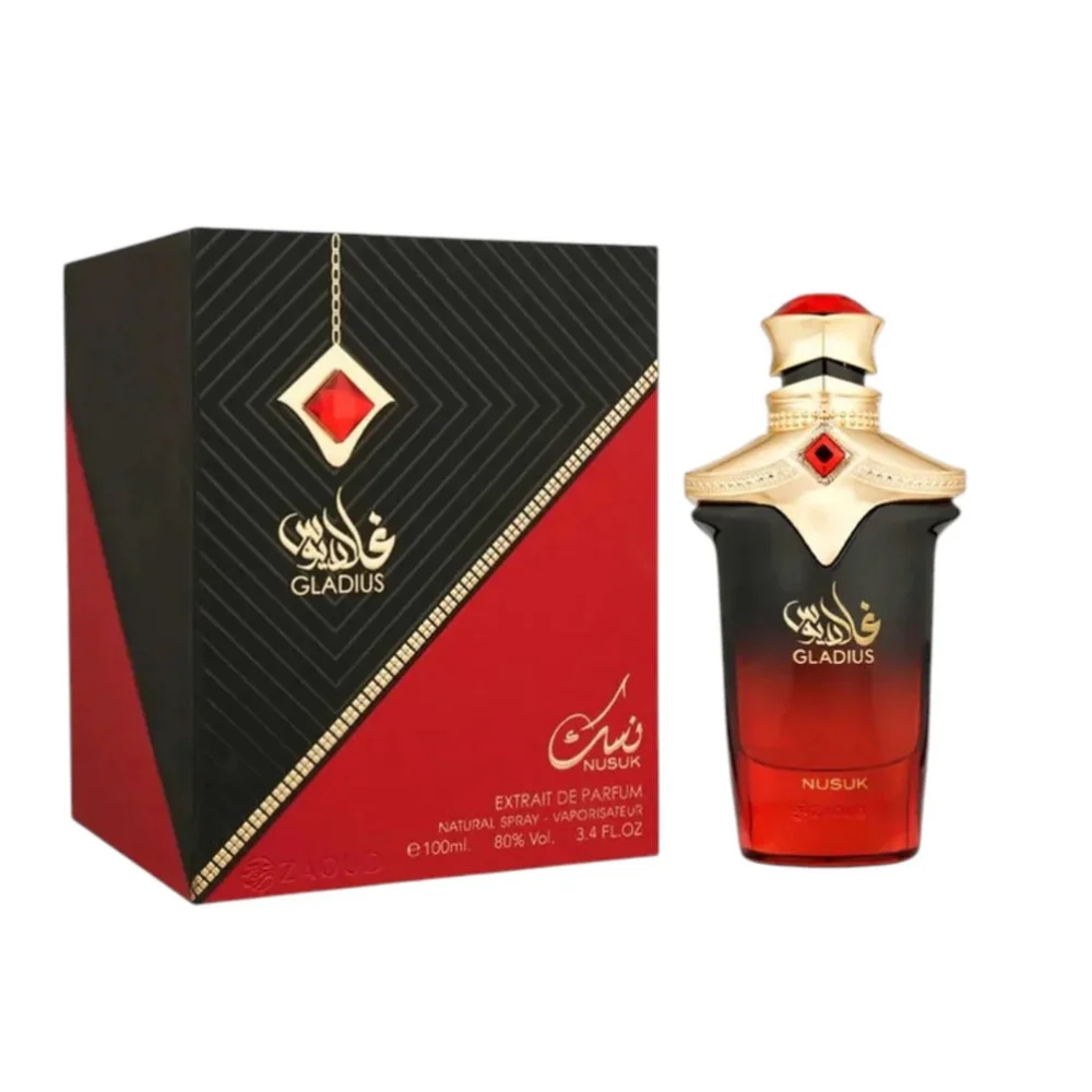 Perfume Arabe 100% Original Gladius Nusuk EDP Unisex 100 ml, Fragancia Oriental Amaderada de Larga Duración
