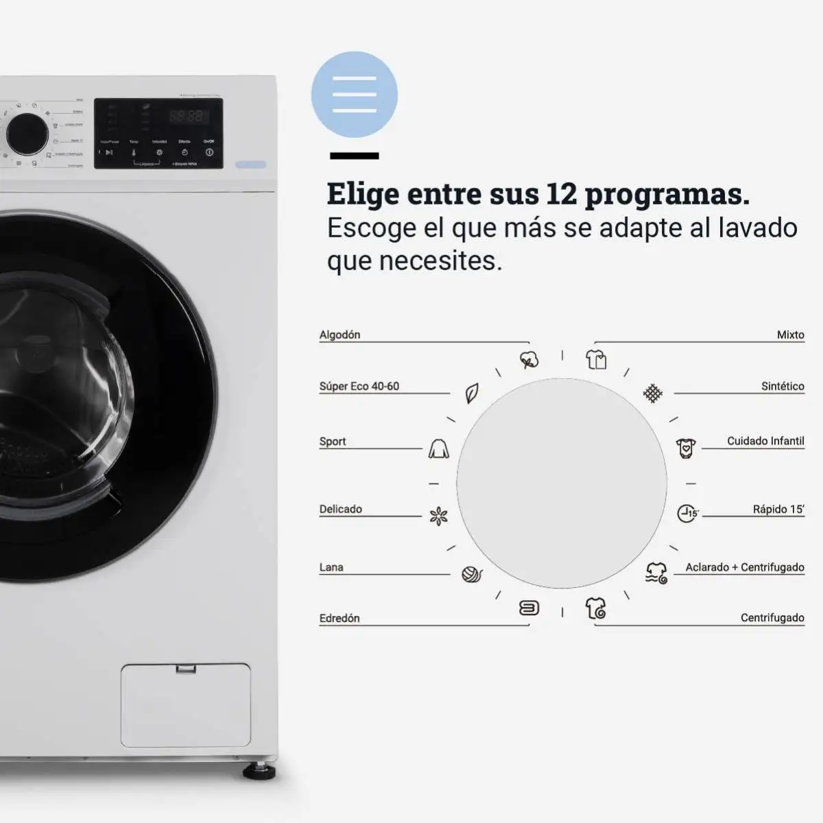 6 kg front load washing machine |   Universalblue (shipping and plant climbing included)