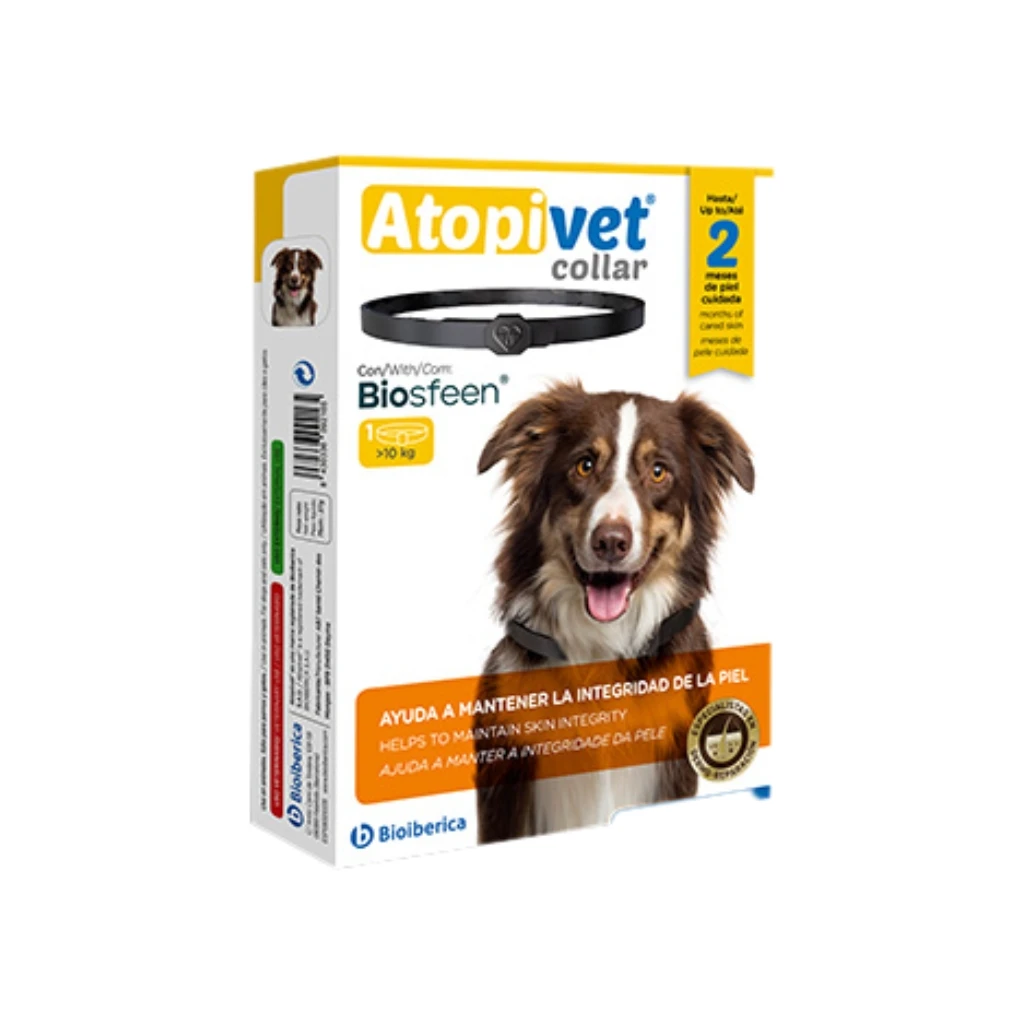 BIOIBERICA Atopivet Collar (75 cm) Perros (A Partir de 10 kg) - Collar Dermatológico | Hidratación y Nutrición de la Piel