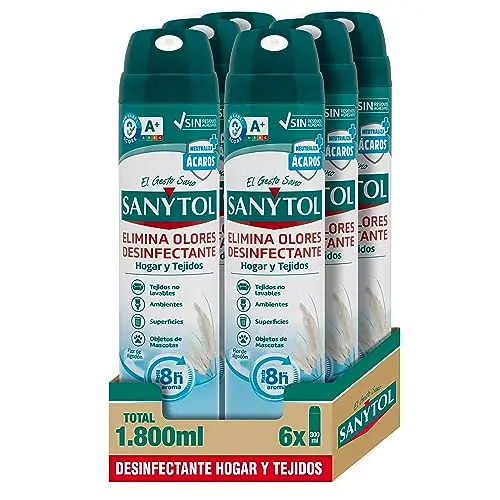 Sanytol Desinfectante Hogar y Tejidos Sin Lejía - Pack de 6 X 300 ML