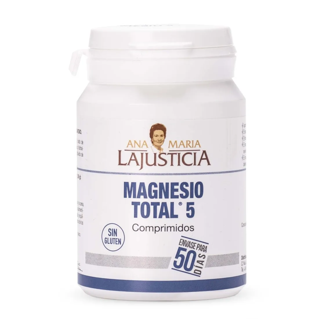 Ana Maria Lajusticia MAGNESIO TOTAL 5 - Disminuye el cansancio y la fatiga - 5 Fuentes de Magnesio 100 cápsulas
