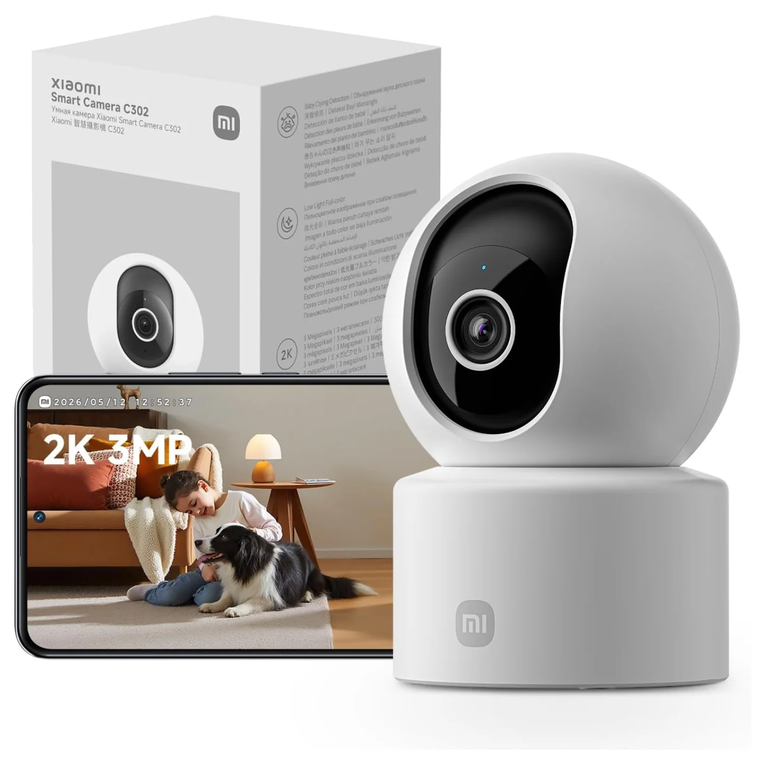 Xiaomi Blanco Smart Camera C302 2K Wifi Cámara De Vigilancia - Imagen 4