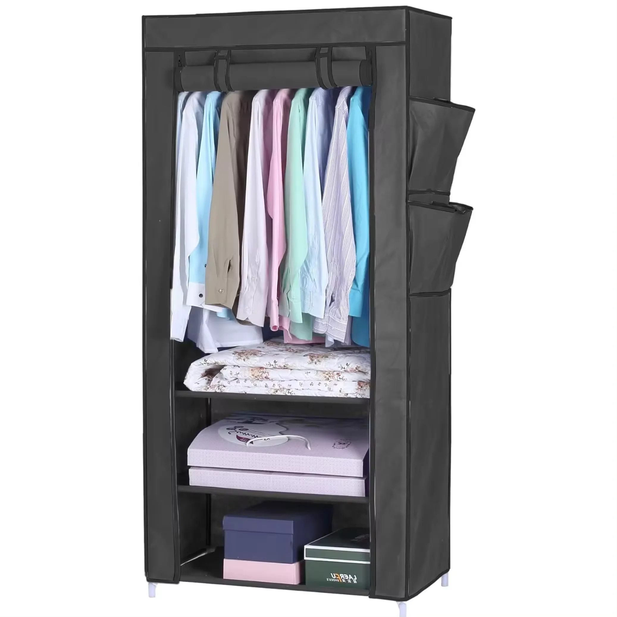 Armario ropero plegable, organizador para guardar ropa, armario de Tela, Desmontable 70 x 45 x 160