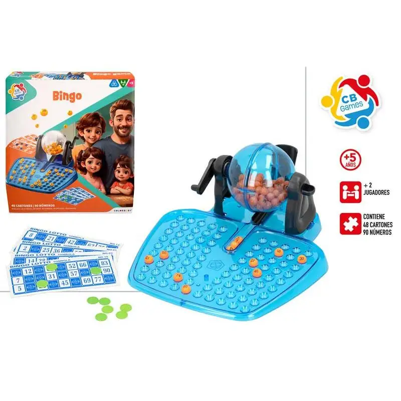 Juego de bingo para niños +5 48cartones 90 numeros 90 fichas COLORBABY oficial