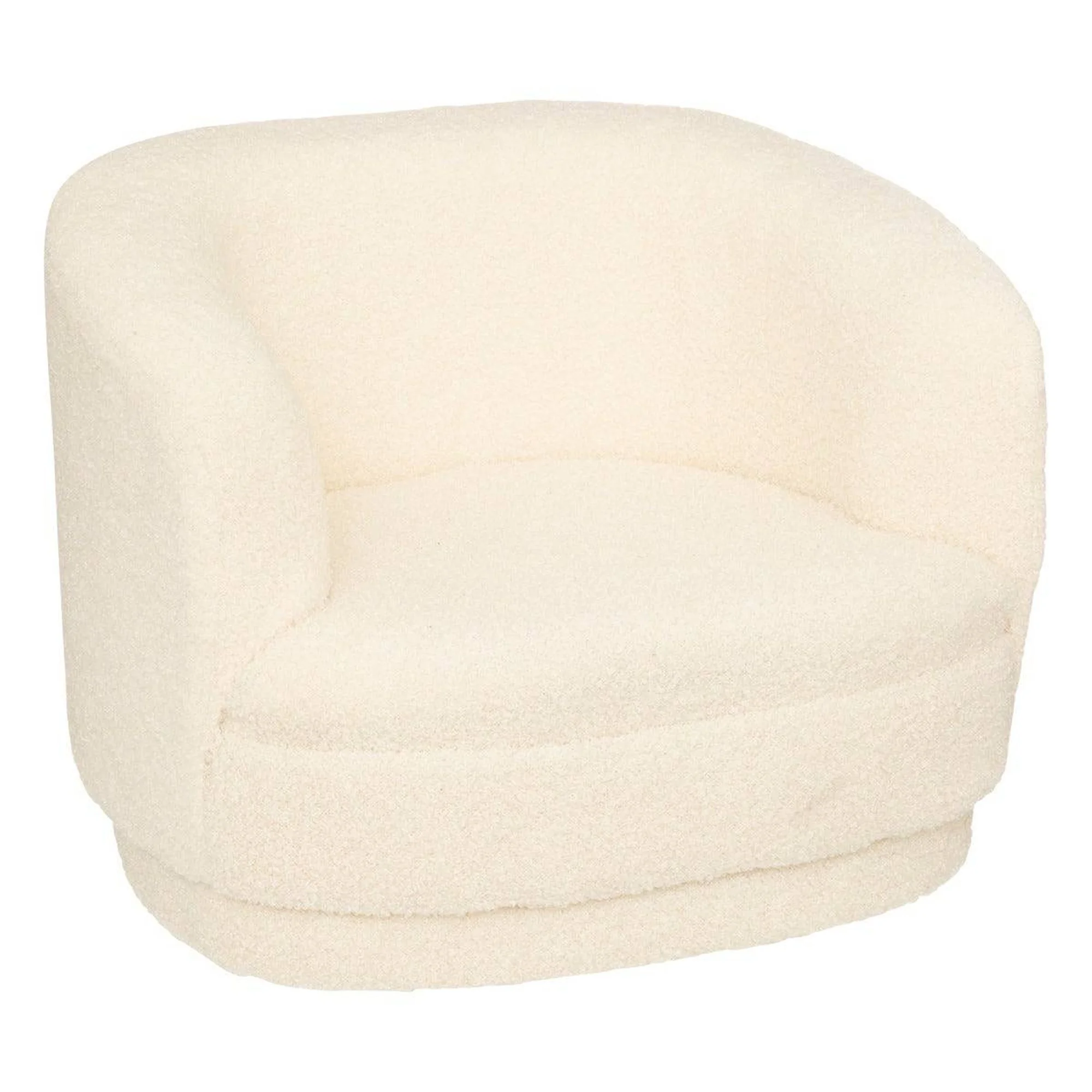 Sillón Atmosphera Bouclette Blanco de Poliéster y Contrachapado