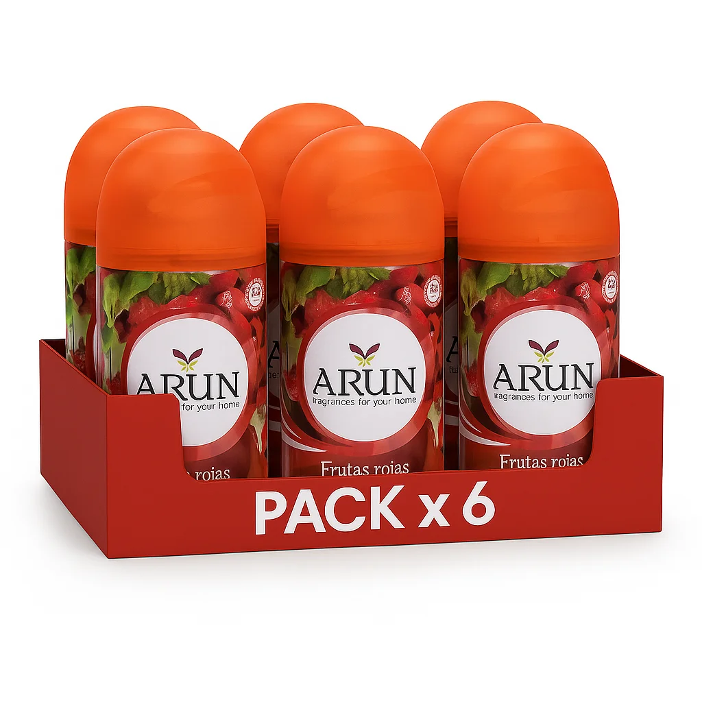 Arun Ambientador Spray Frutas Rojas para Hogar y Coche – Aroma Fresco