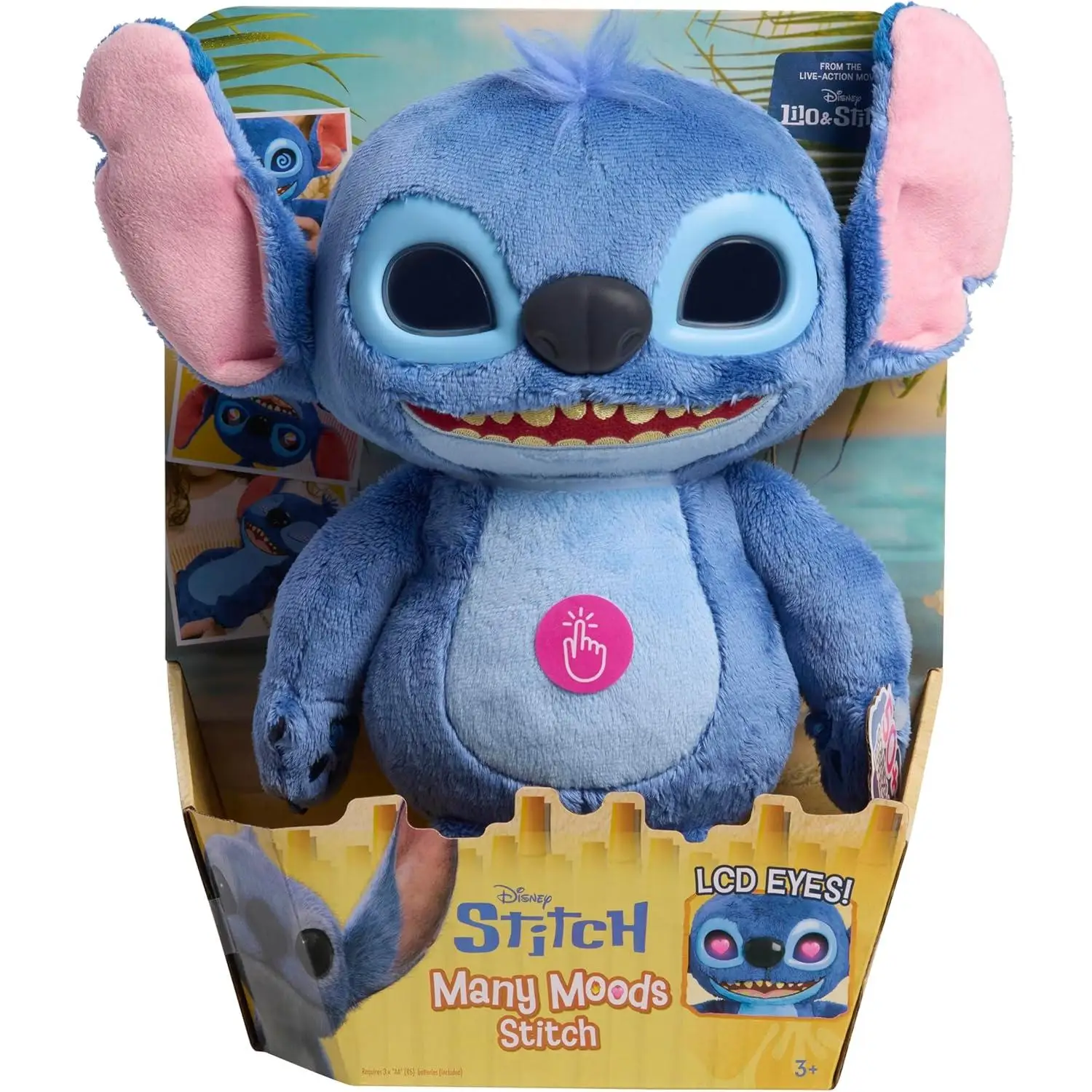 Just Play Peluche Stitch Emotive Eyes Feature Plush - Imagen 5