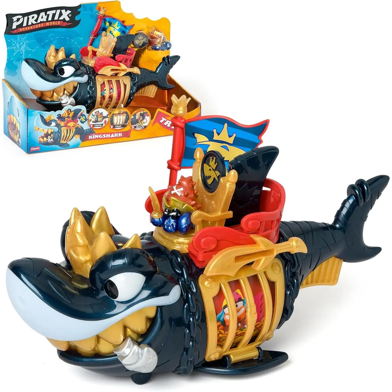 Joom Supermerchanteu Piratix - Set Tiburón Rey Negro Y Dorado - 36747 - Imagen 5