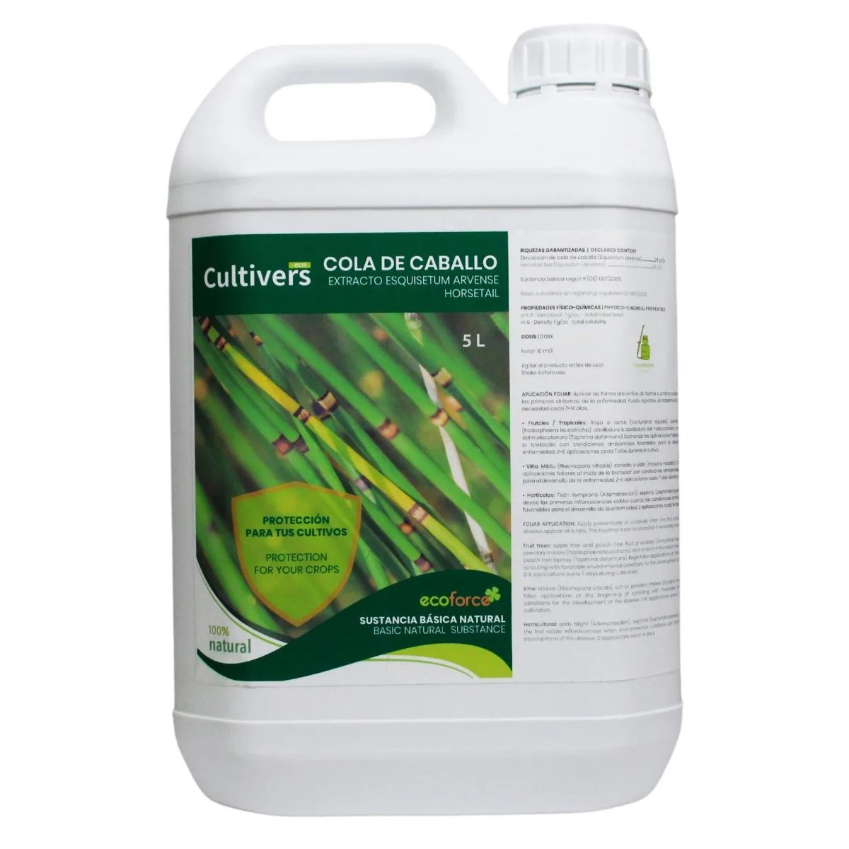 CULTIVERS ponytail 5 L. Preventive and curative Natural biostimulant. Fungicidal action. Reinforces the defense mechanism. #1