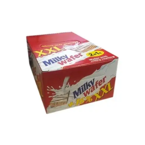 MILKY WAFER 24 barritas de chocolate de 70grs - Deliciosas barritas de wafer de chocolate blanco, ideal para disfrutar en cualquier momento