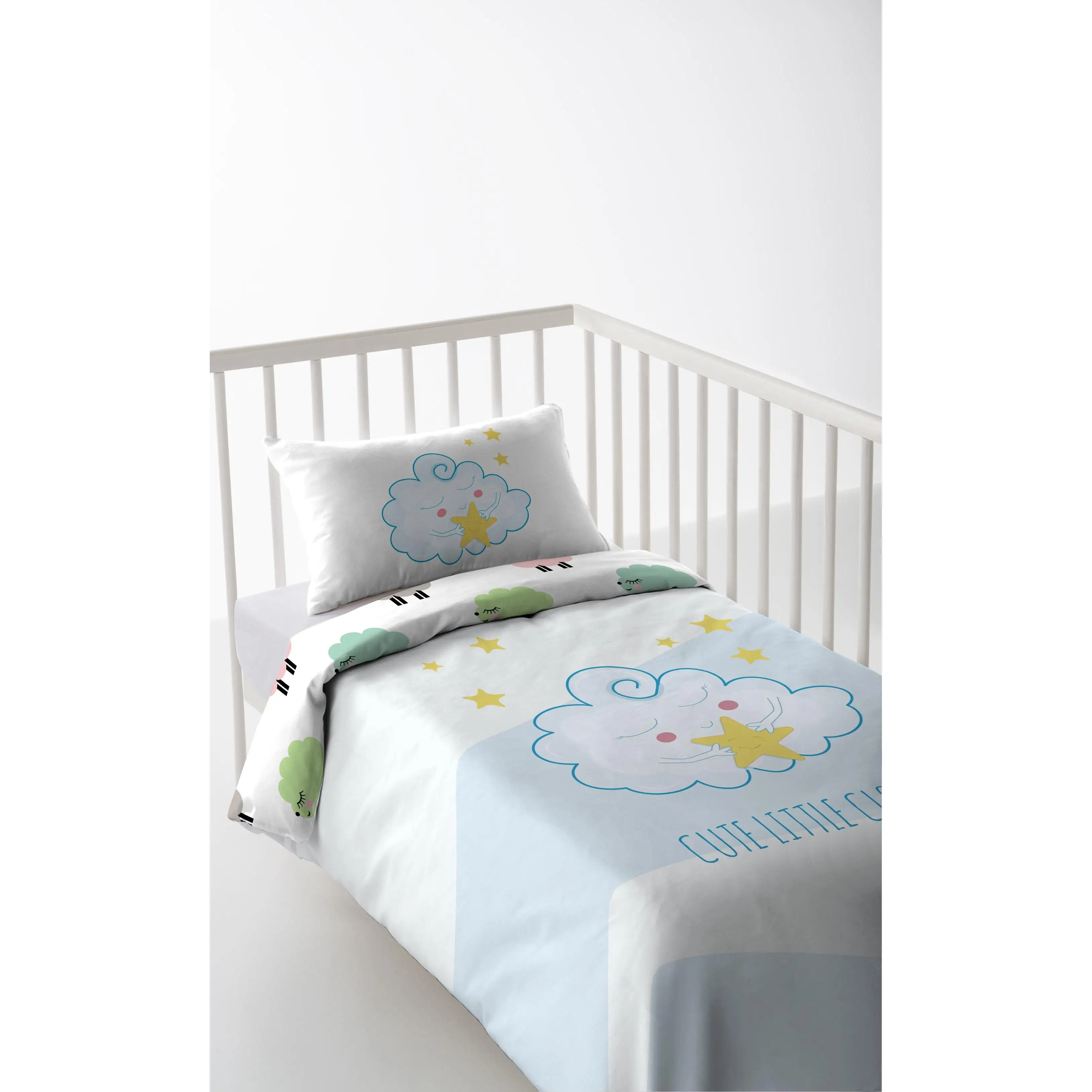 Nordic REVERSIBLE crib/MAXICUNA infant baby 100% cotton FERNANDO COOL KIDS cover made in Spain