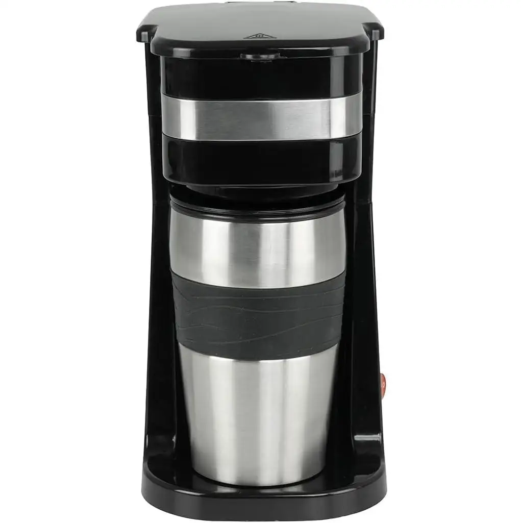 Cafetera Goteo Individual con Termo 750W | Incluye Taza de 420 ml | Filtro Reutilizable | Apagado Automático | Ideal para Viajes | Taza Doble Pared