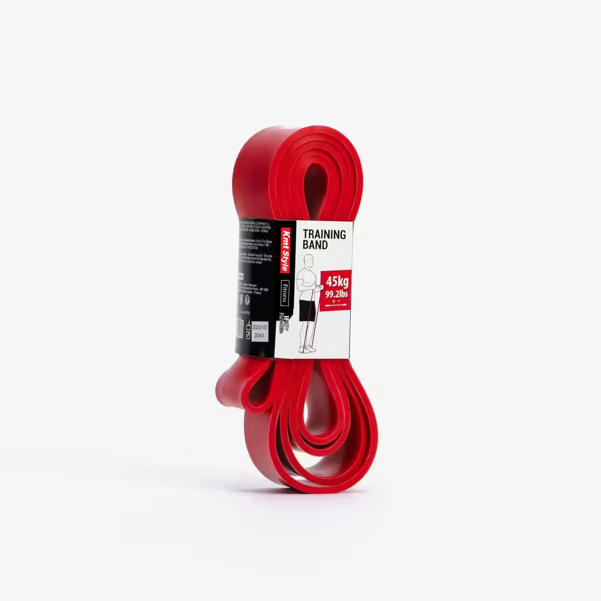 Banda elástica de resistencia fitness roja 45 kg crossfit, entrenamiento para hombres y mujeres,  Banda elástica 45 Kg cross-training musculación - training band Corength - KMT Style