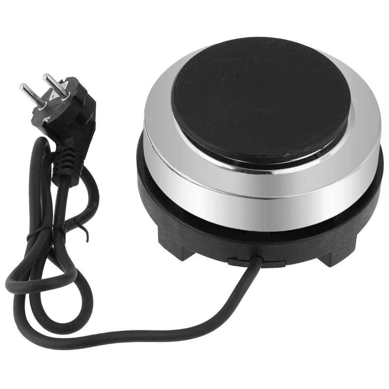Fornello elettrico da 500 W per caffettiera, teiera, piattino, piano cottura elettrico portatile, piastra riscaldante multifunzionale per latte, acqua, caffè, tè, ecc. Potenza regolabile con 5 livelli
