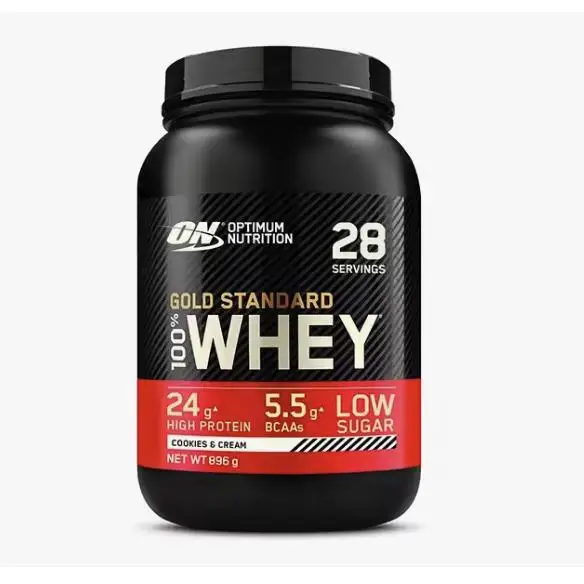 Optimum Nutrition Gold Standard 100% Whey protein powder 28 doses, 896 g flavor Cookies & Cream-strawberry -Chocolate hazelnut-vanilla ice creme-double Choco-Chocolate with milk-franche vaninillacreme