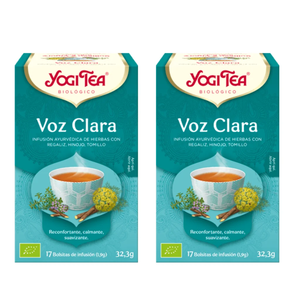 Té Voz Clara  Packs 2   Yoga simple para equilibrar y fortalacer el cuerpo  17 bolsitas de infusión  YogiTea