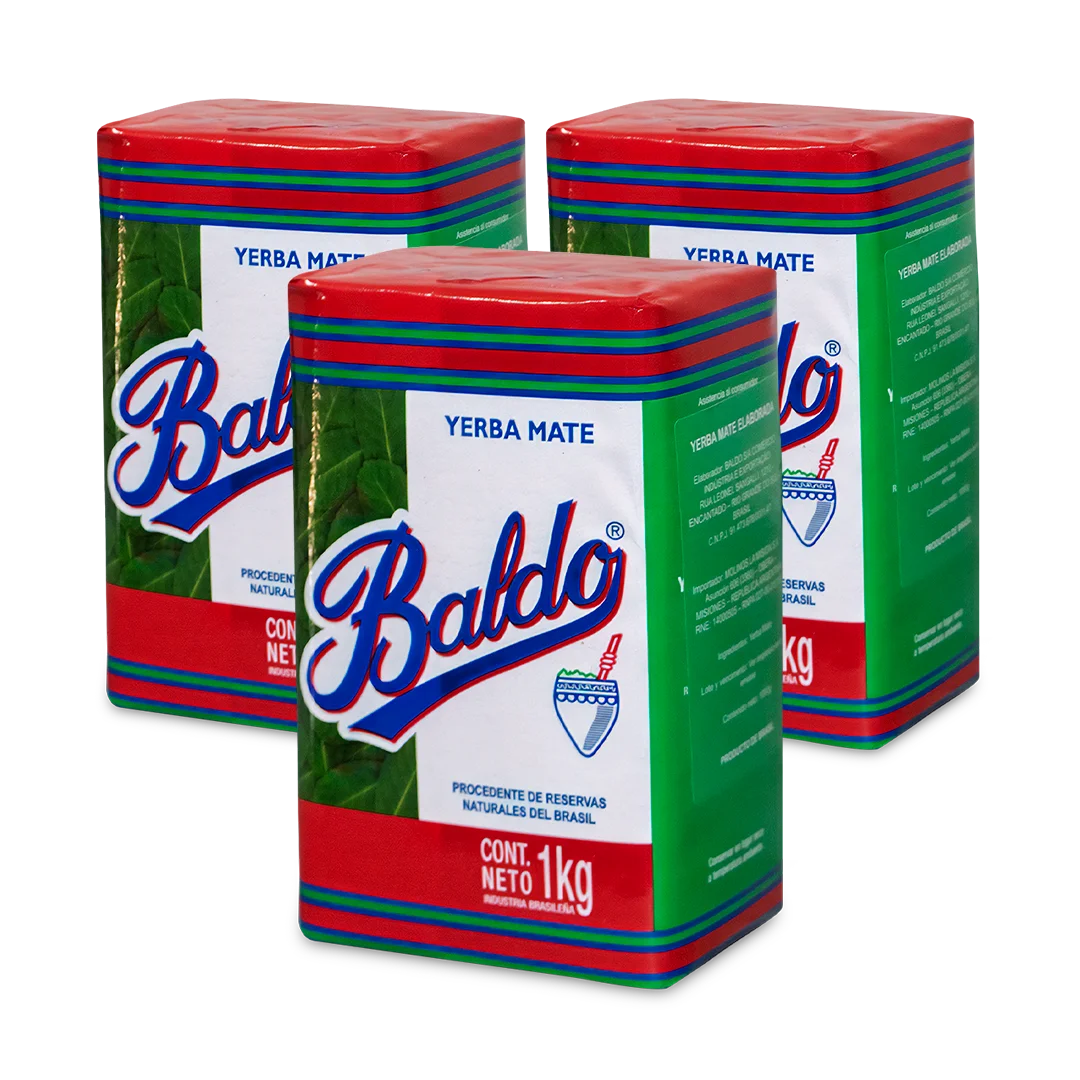 Yerba Mate Baldo 3 kg - Sabor Intenso y Energizante, Ideal para Mates Tradicionales - QUMIR