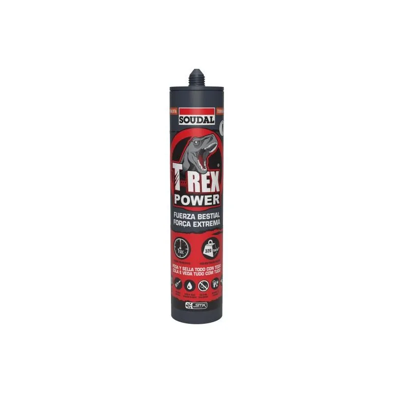 SOUDAL T-REX POWER ADHESIVO GRIS 290ML