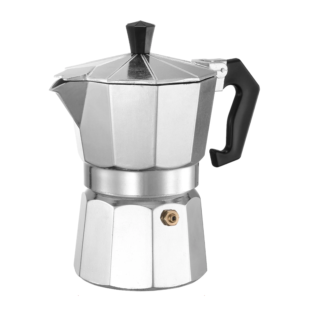 Family Cafetera Italiana de Aluminio, 3 a 12 tazas de Capacidad, Apto para Eléctrica, Vitrocerámica, Gas, excepto Inducción, Mango Ergonómico