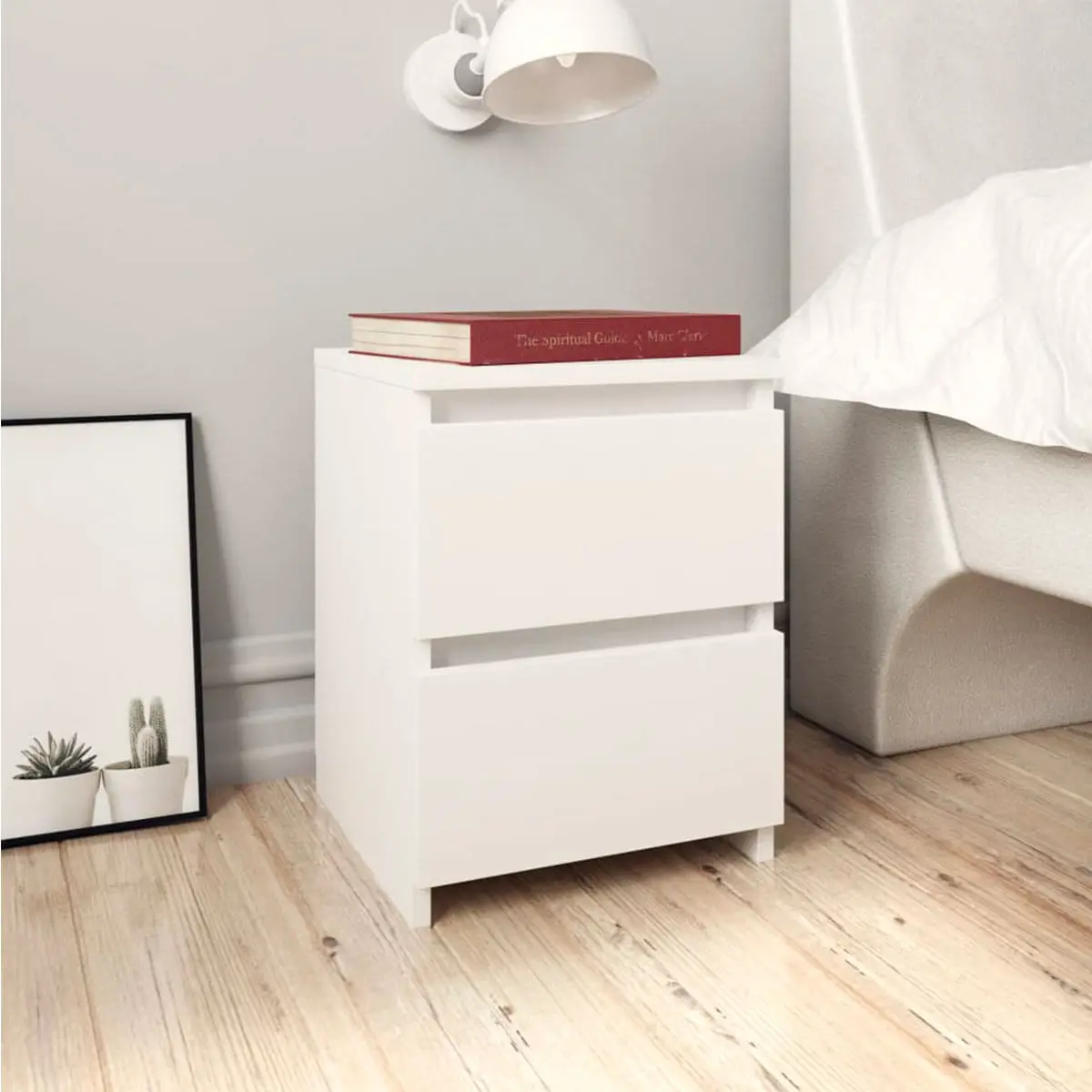 VidaXL Pack of 2 bedside tables 2 drawers without pulls 40x30x30 cm