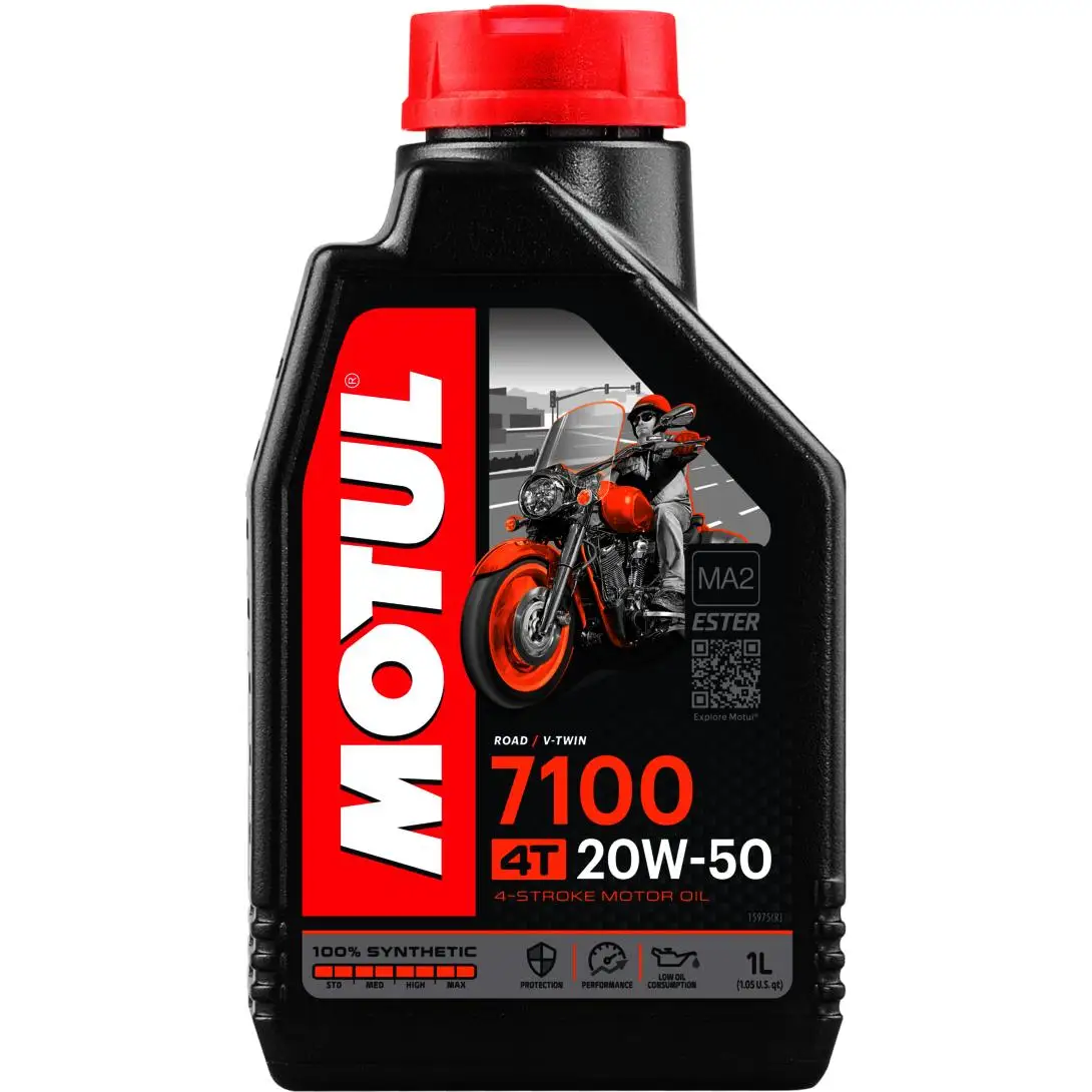 Aceite Lubricante 4T 7100 20W50 1L Para Motocicletas De Alto Rendimiento 104103