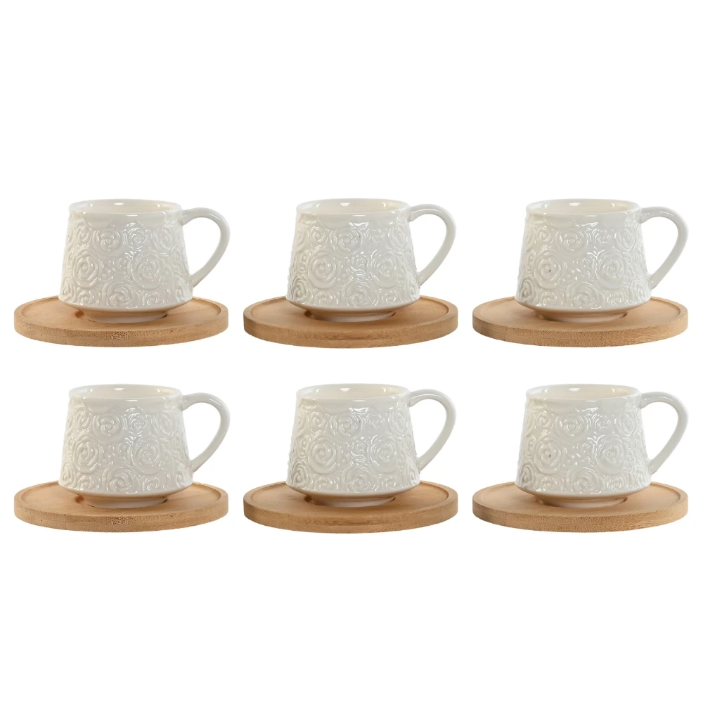 Lili home set of 6 porcelain cups with bamboo plate - elegance and simplicity - cup capacity: 90 ml - ideal for espresso - small and concentrated. Comes in a carefully designed box, making it #8