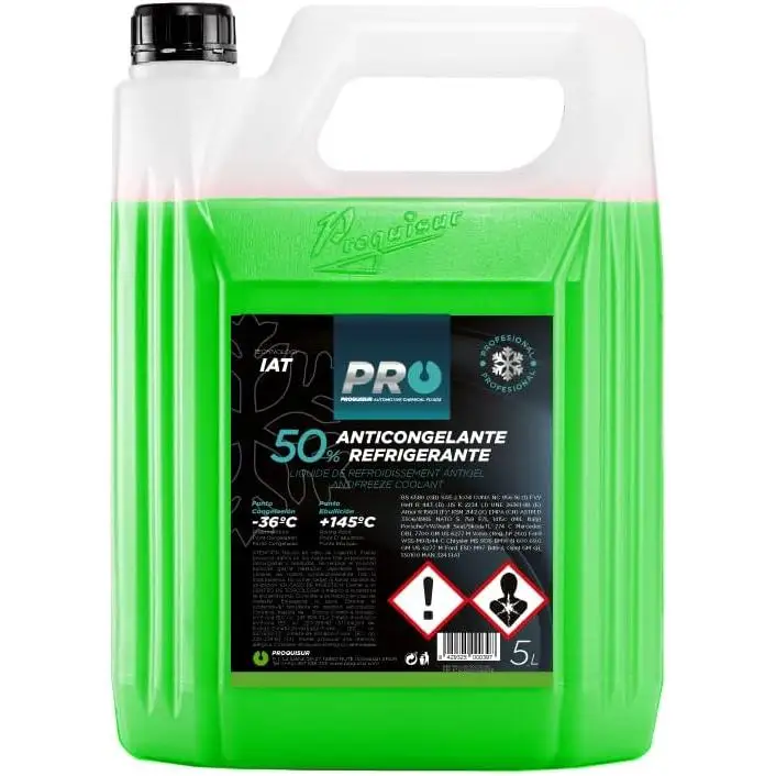 Carafe 5 liters refrigerant antifreeze 50% green + G12 PROQUISUR Lo