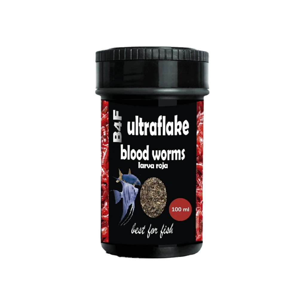 B4f - ultraflake blood worms (100 ml) - complementary food that enhances the color and vigor of the fish