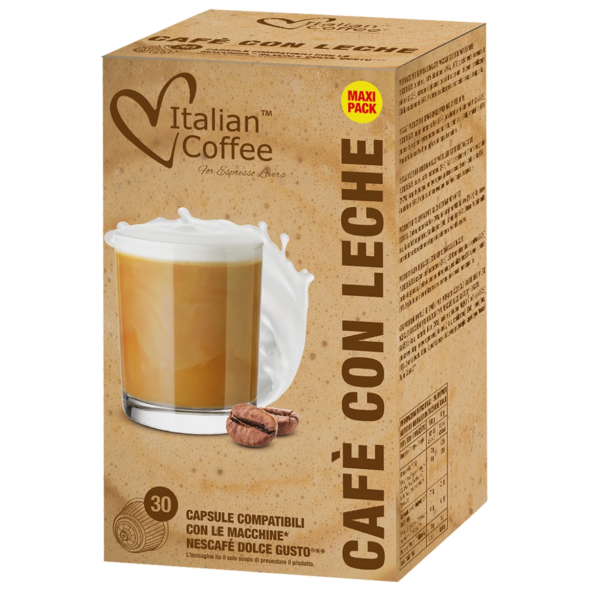 (30x4) 120 Dolce Gusto capsules®** - 3 varieties-coffee with milk-cappuccino-Chocolate